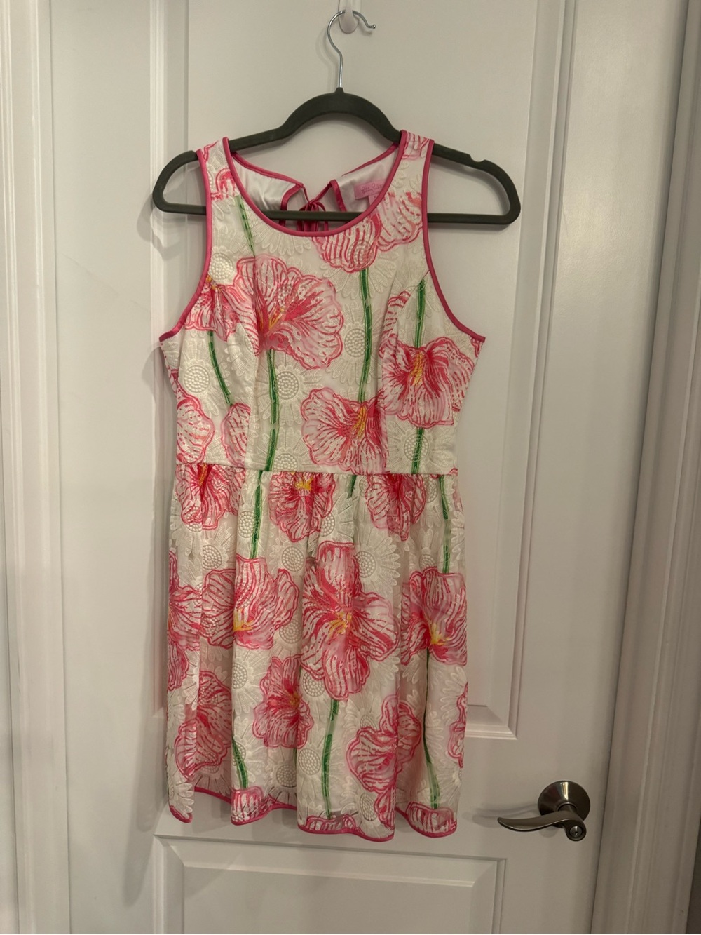 Lilly Pulitzer White Dress with Pink Floral Print